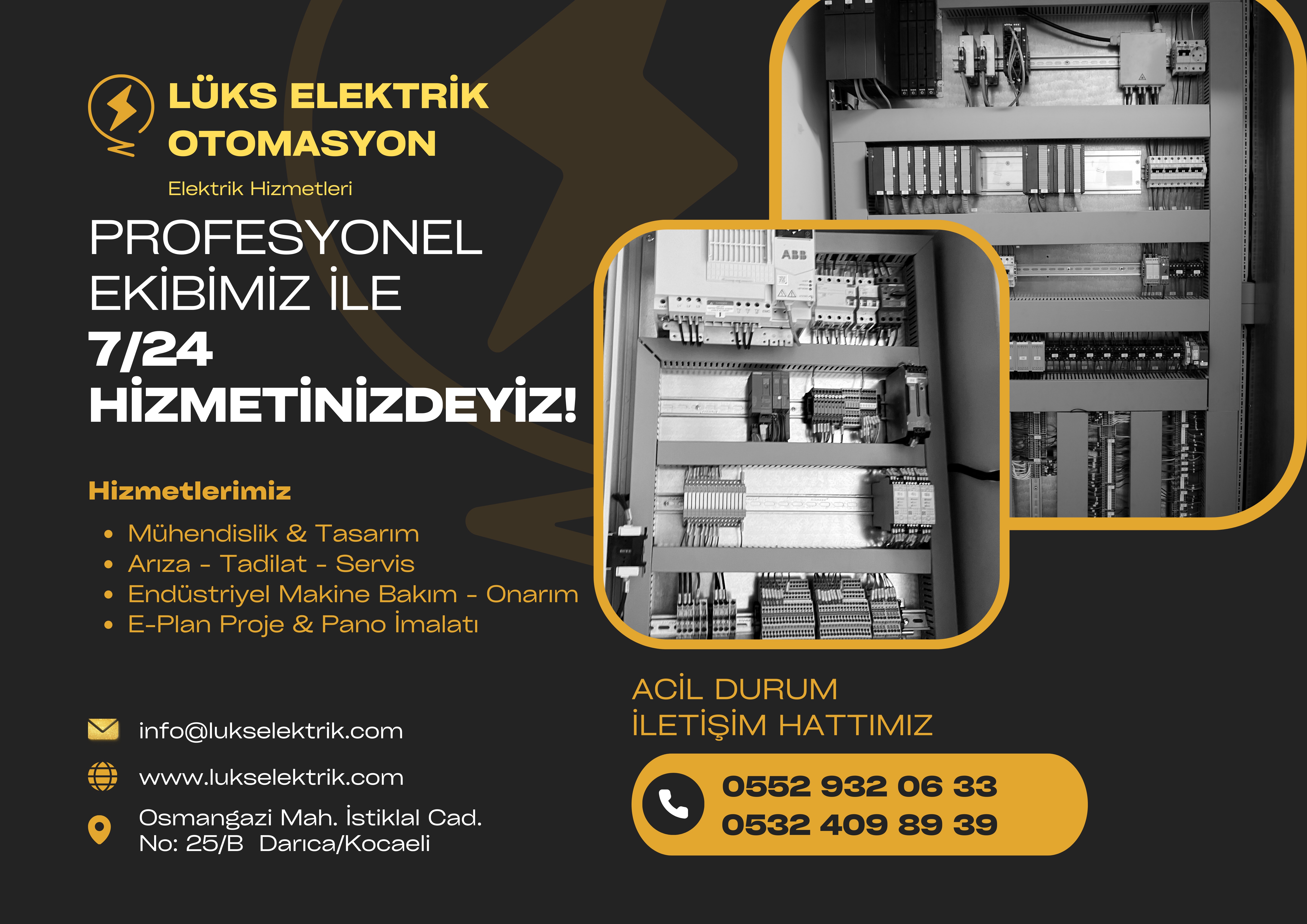 Darıca Gebze endüstriyel pano ve otomasyon saha çalışması